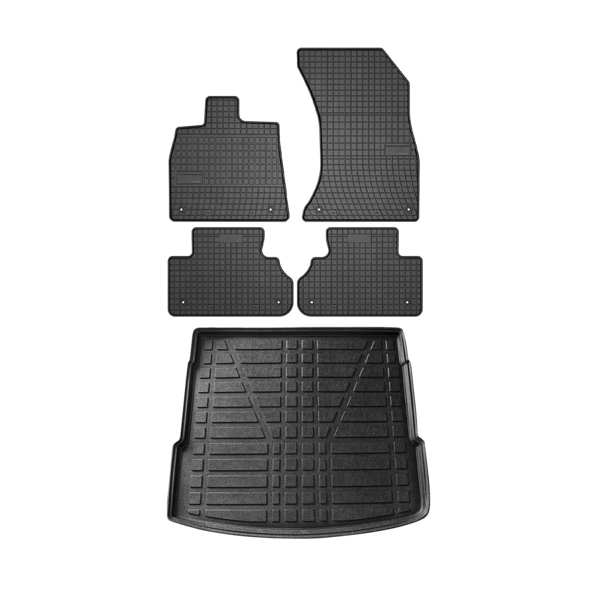 Audi Q5 Floor-Trunk Mats - Omac - El-Toro & YPS - Black - '18-'25